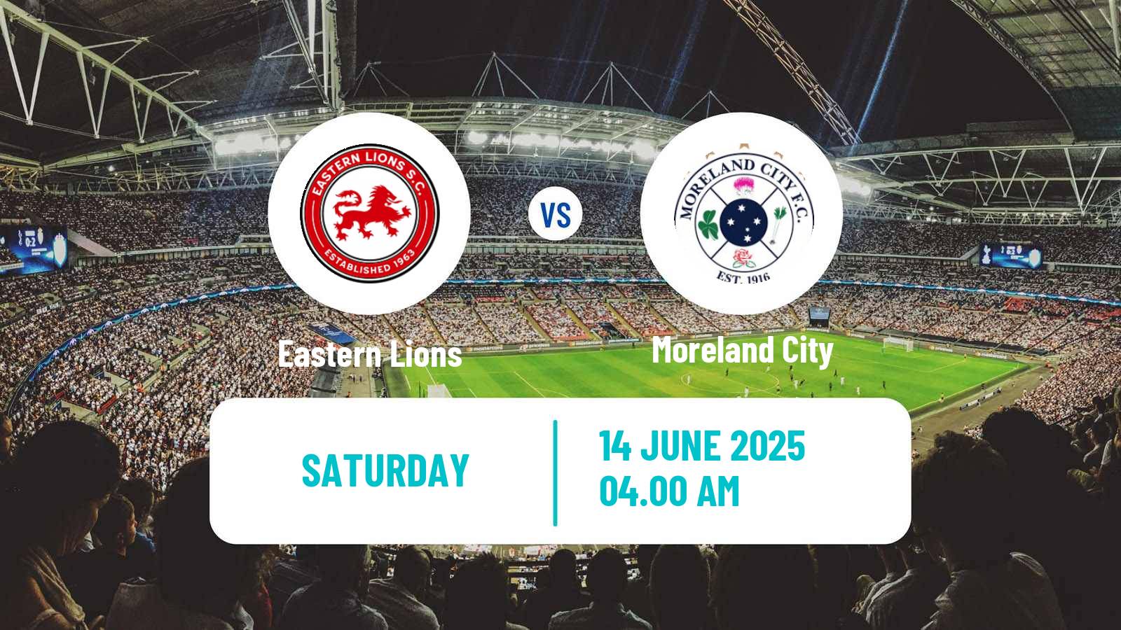 Soccer Australian Victoria Premier League Eastern Lions - Moreland City