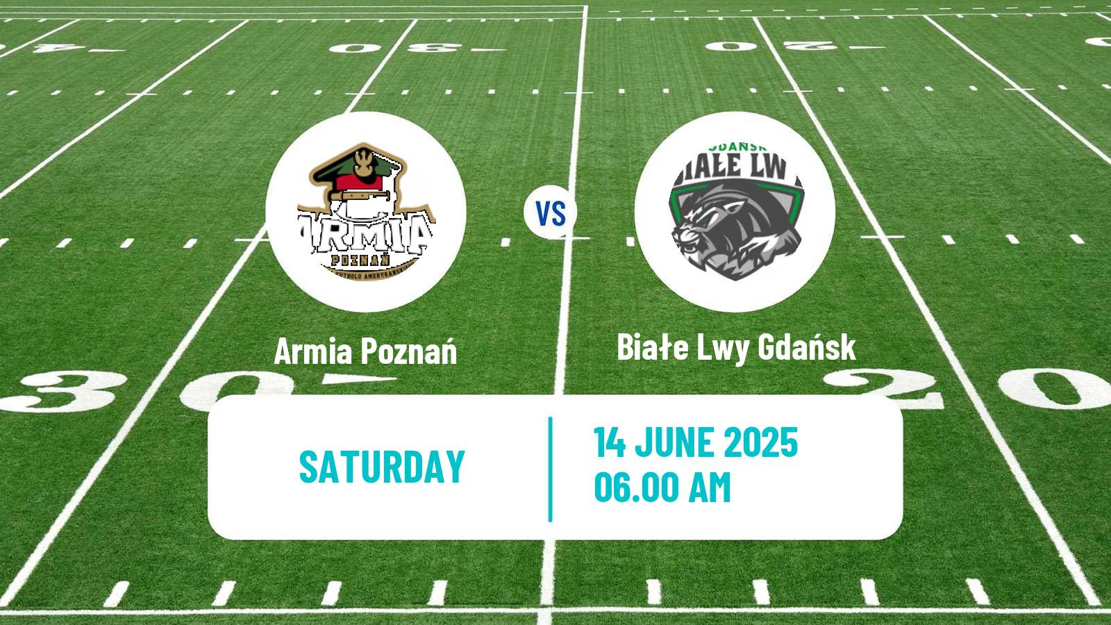 American football Polish PFL 1 Armia Poznań - Białe Lwy Gdańsk