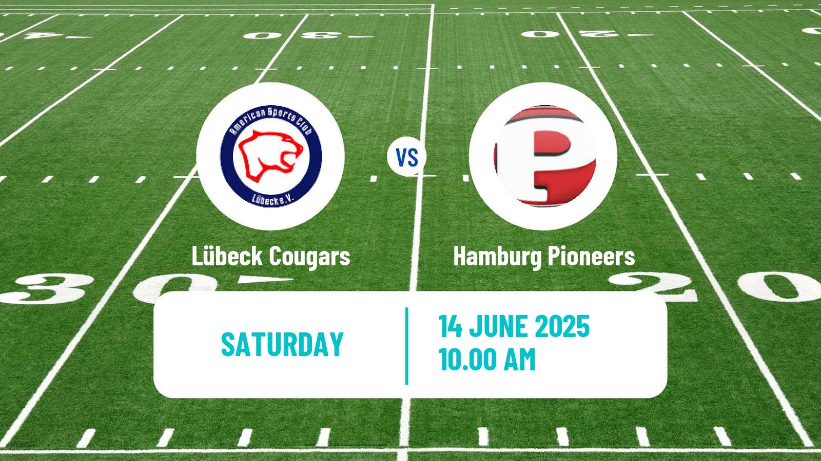 American football German GFL 2 Lübeck Cougars - Hamburg Pioneers