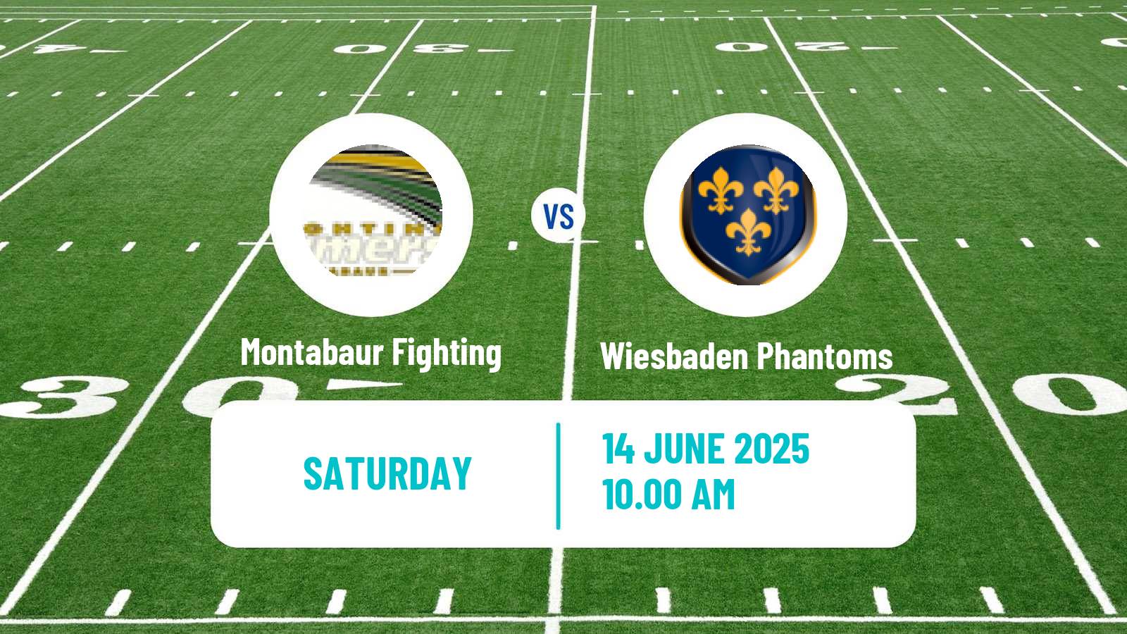 American football German GFL 2 Montabaur Fighting - Wiesbaden Phantoms