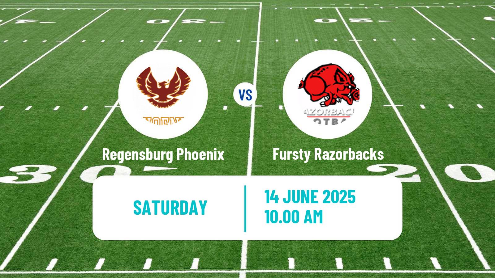 American football German GFL 2 Regensburg Phoenix - Fursty Razorbacks