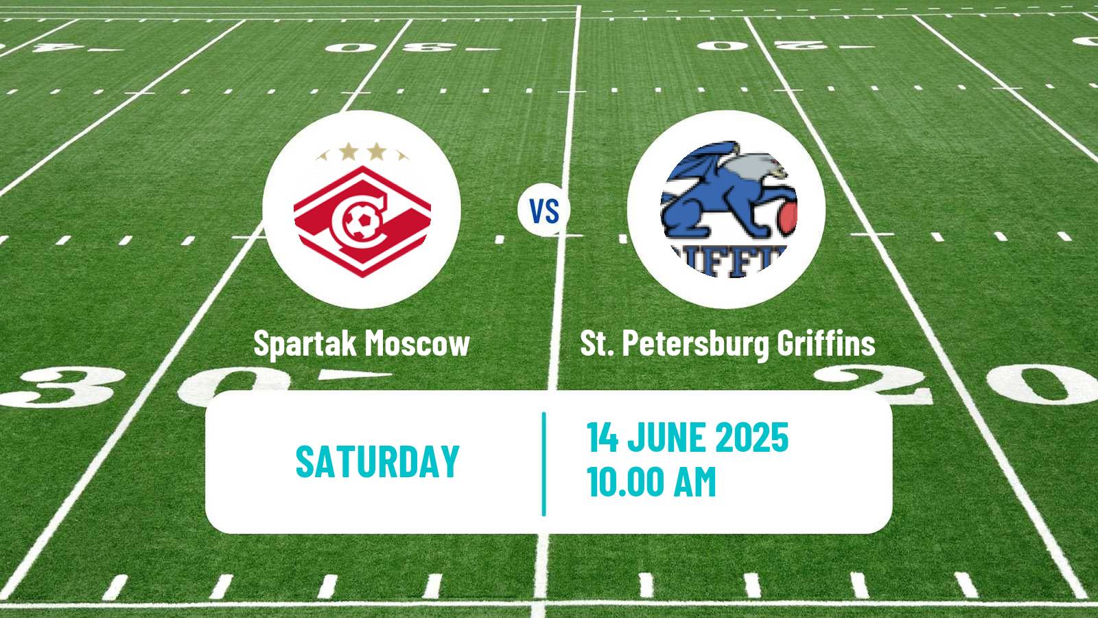 American football Russian Superleague American Football Spartak Moscow - St. Petersburg Griffins