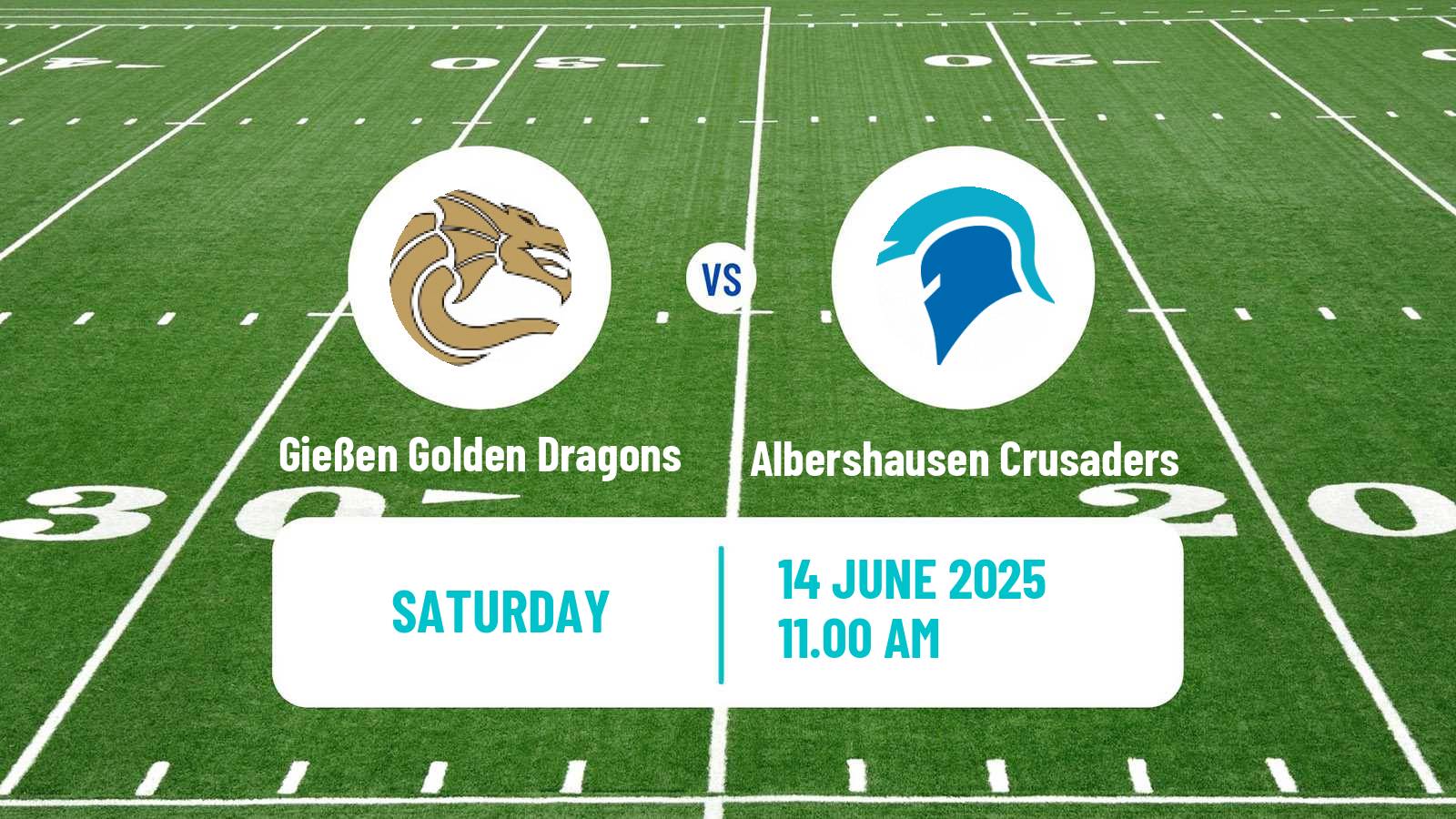 American football German GFL 2 Gießen Golden Dragons - Albershausen Crusaders