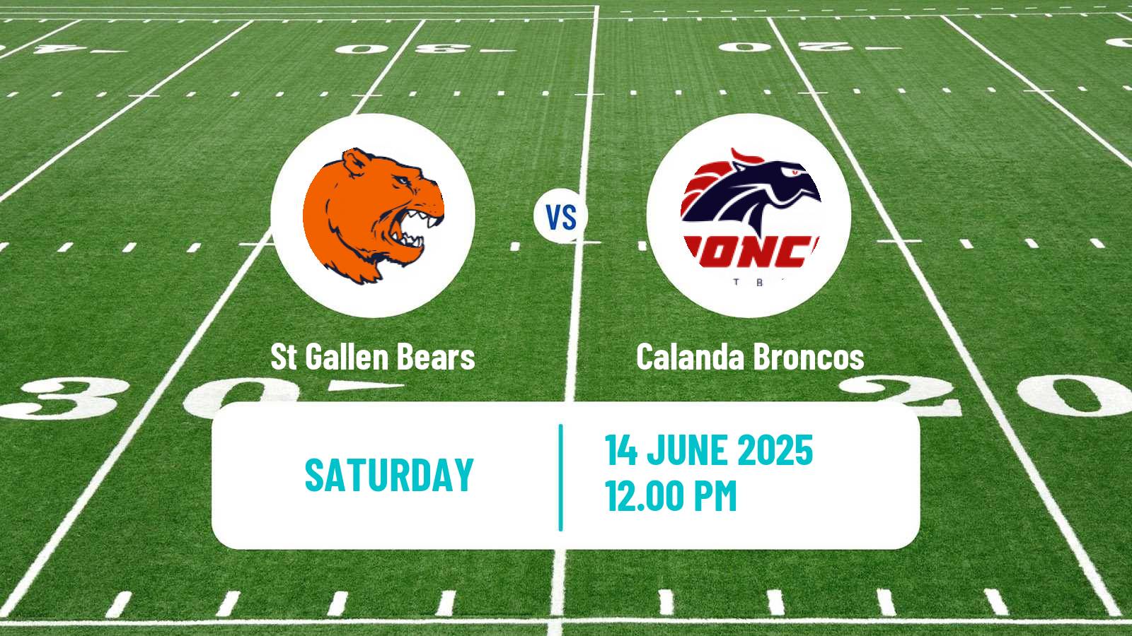 American football Swiss NLA American Football St Gallen Bears - Calanda Broncos