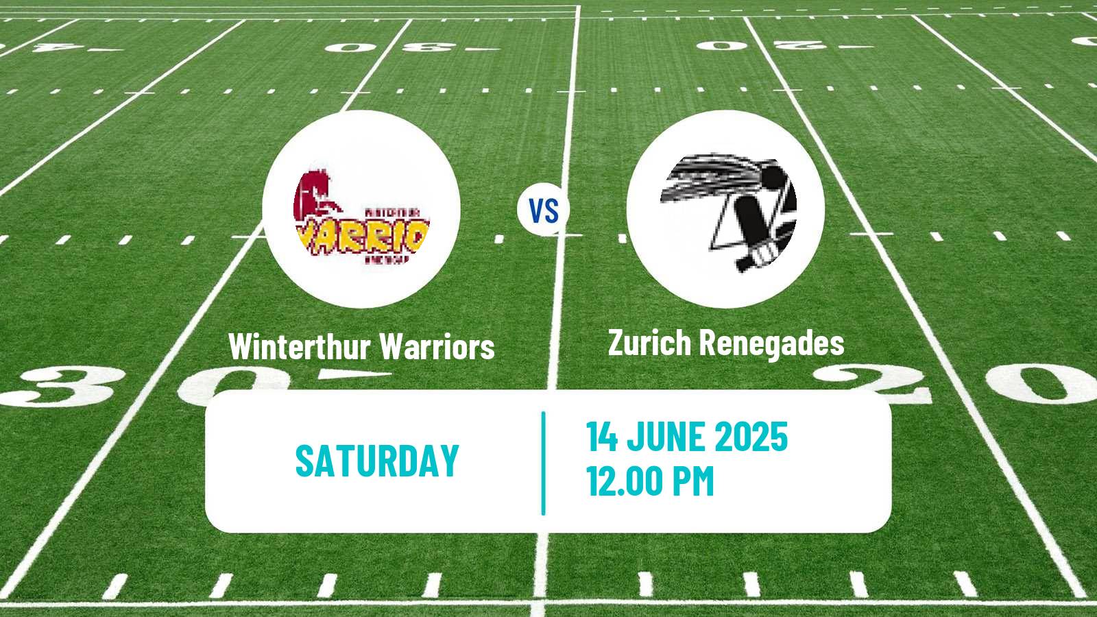 American football Swiss NLA American Football Winterthur Warriors - Zurich Renegades