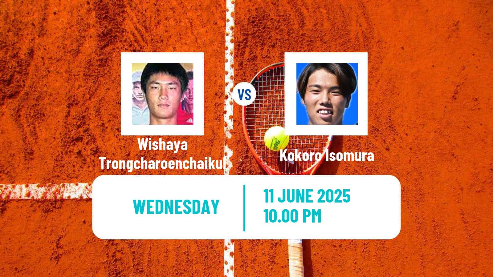 Tennis ITF M15 Luan 8 Men Wishaya Trongcharoenchaikul - Kokoro Isomura