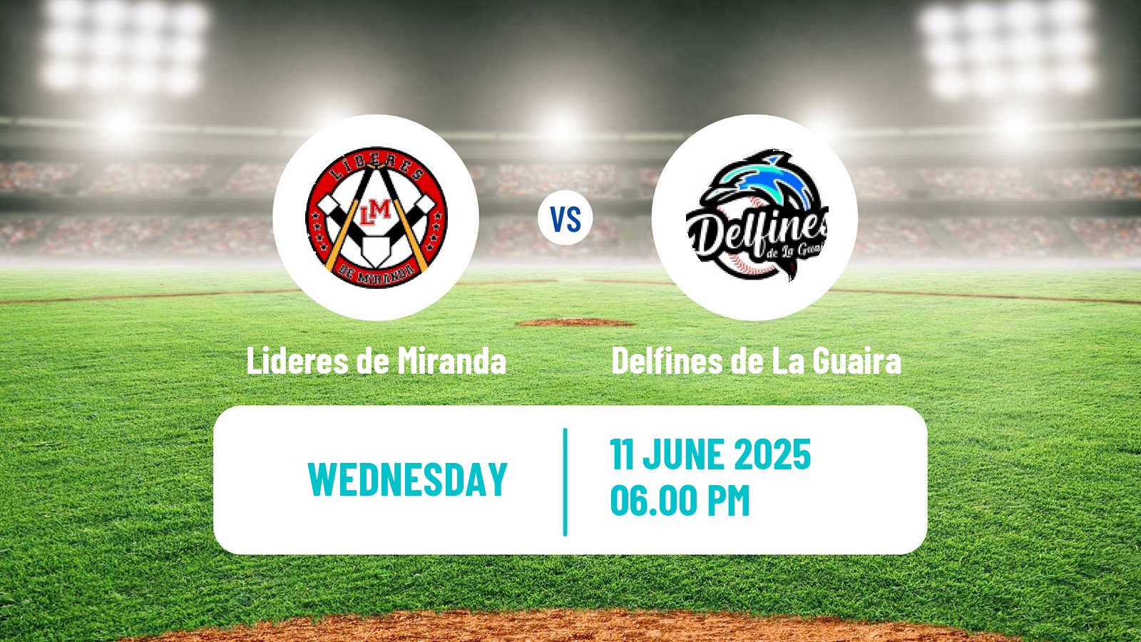 Baseball Venezuelan LMBP Lideres de Miranda - Delfines de La Guaira