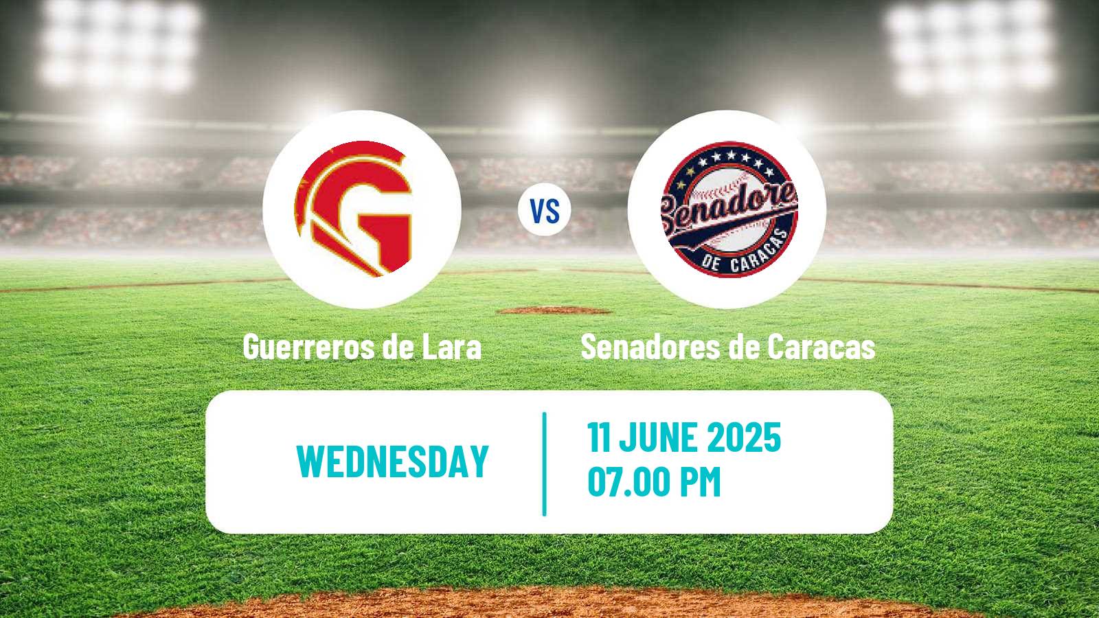 Baseball Venezuelan LMBP Guerreros de Lara - Senadores de Caracas