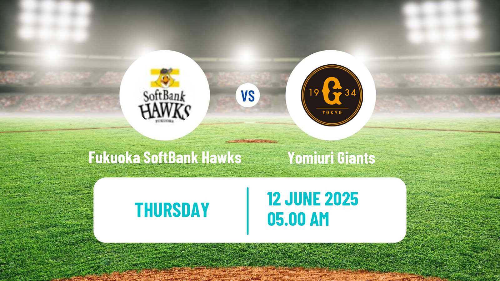 Baseball NPB Fukuoka SoftBank Hawks - Yomiuri Giants