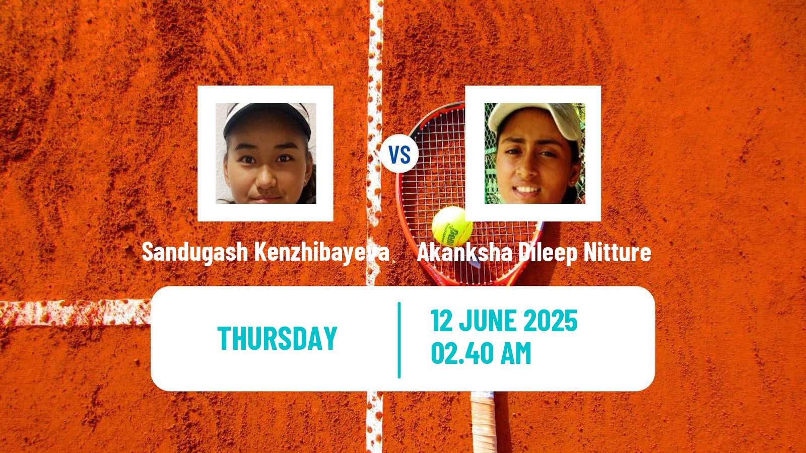 Tennis ITF W15 Tashkent 2 Women Sandugash Kenzhibayeva - Akanksha Dileep Nitture