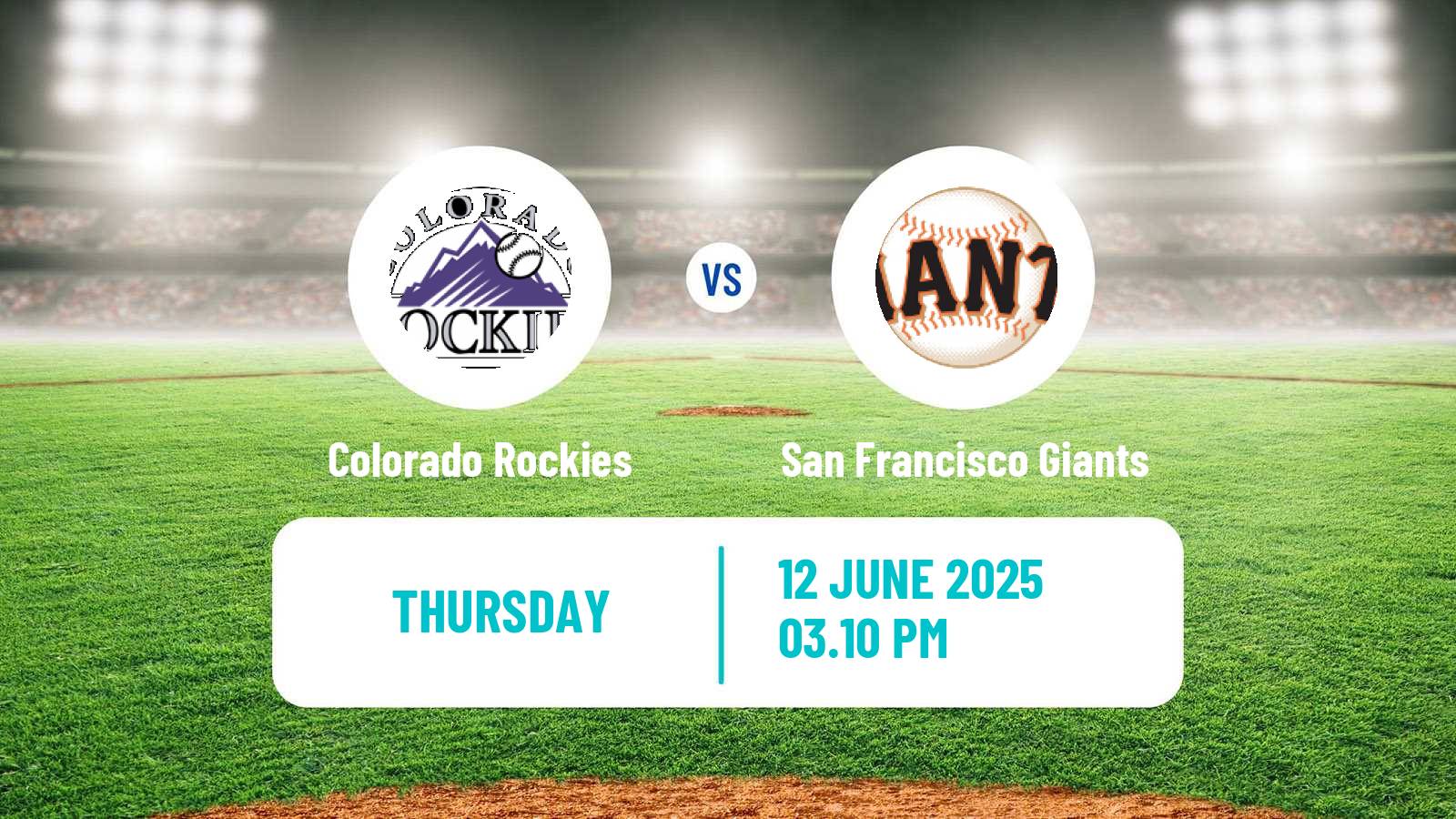 Baseball MLB Colorado Rockies - San Francisco Giants