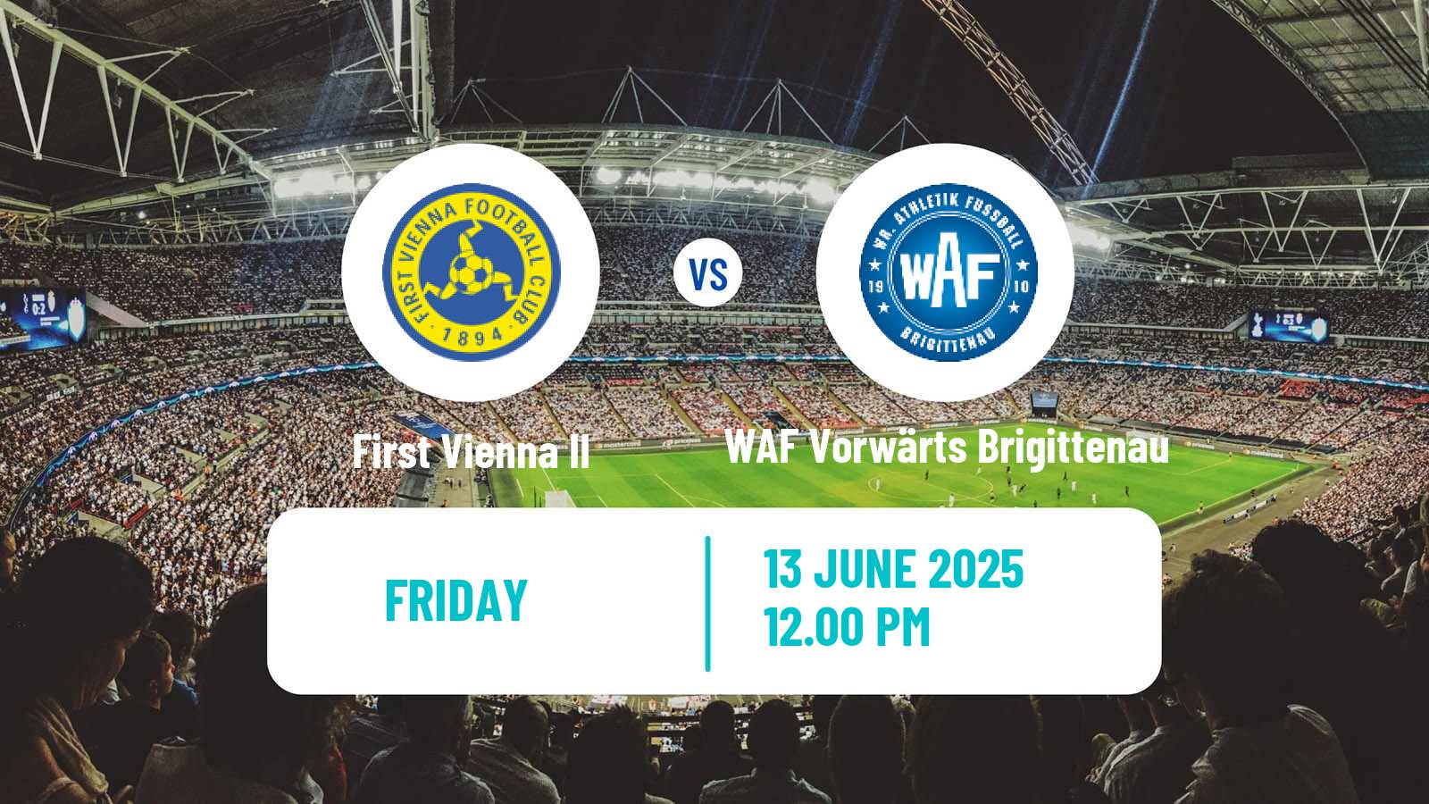Soccer Austrian Landesliga Wien First Vienna II - WAF Vorwärts Brigittenau