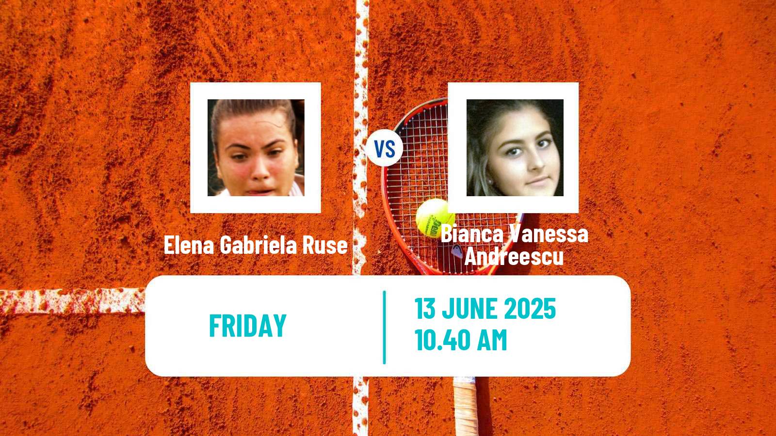 Tennis WTA Hertogenbosch Elena Gabriela Ruse - Bianca Vanessa Andreescu