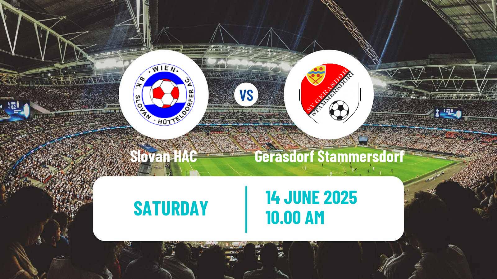 Soccer Austrian Landesliga Wien Slovan HAC - Gerasdorf Stammersdorf