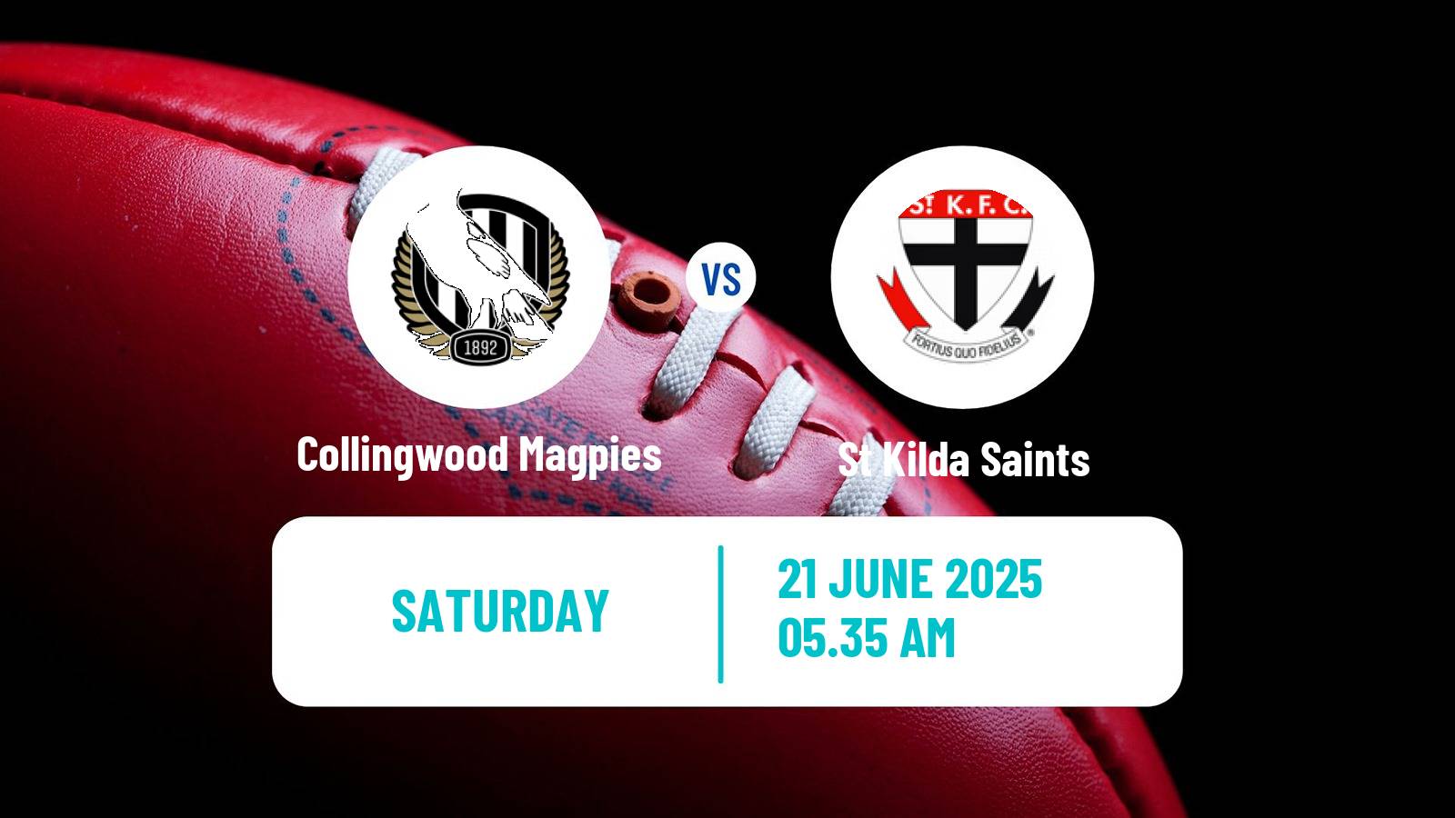Aussie rules AFL Collingwood Magpies - St Kilda Saints