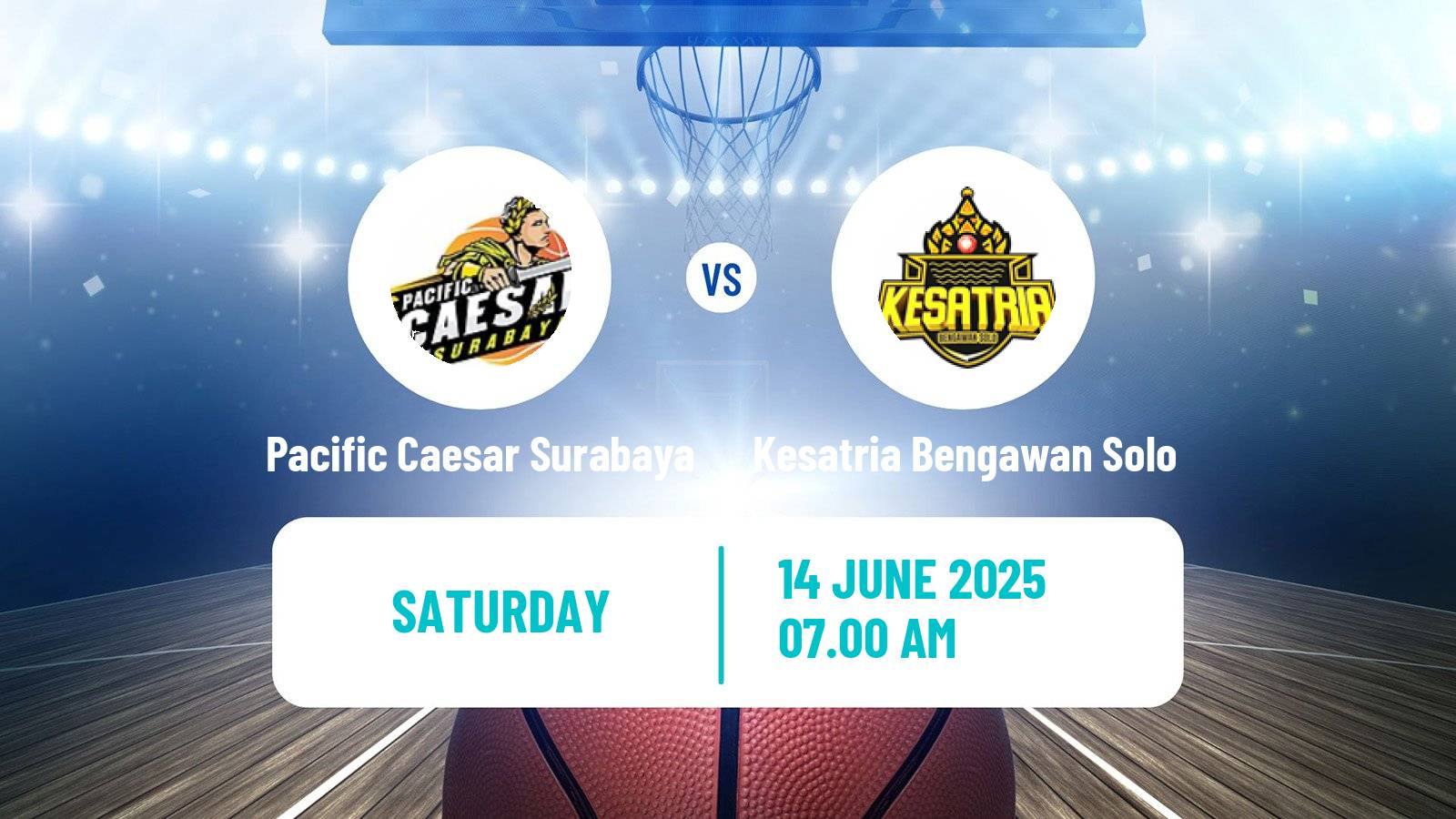Basketball Indonesian IBL Pacific Caesar Surabaya - Kesatria Bengawan Solo