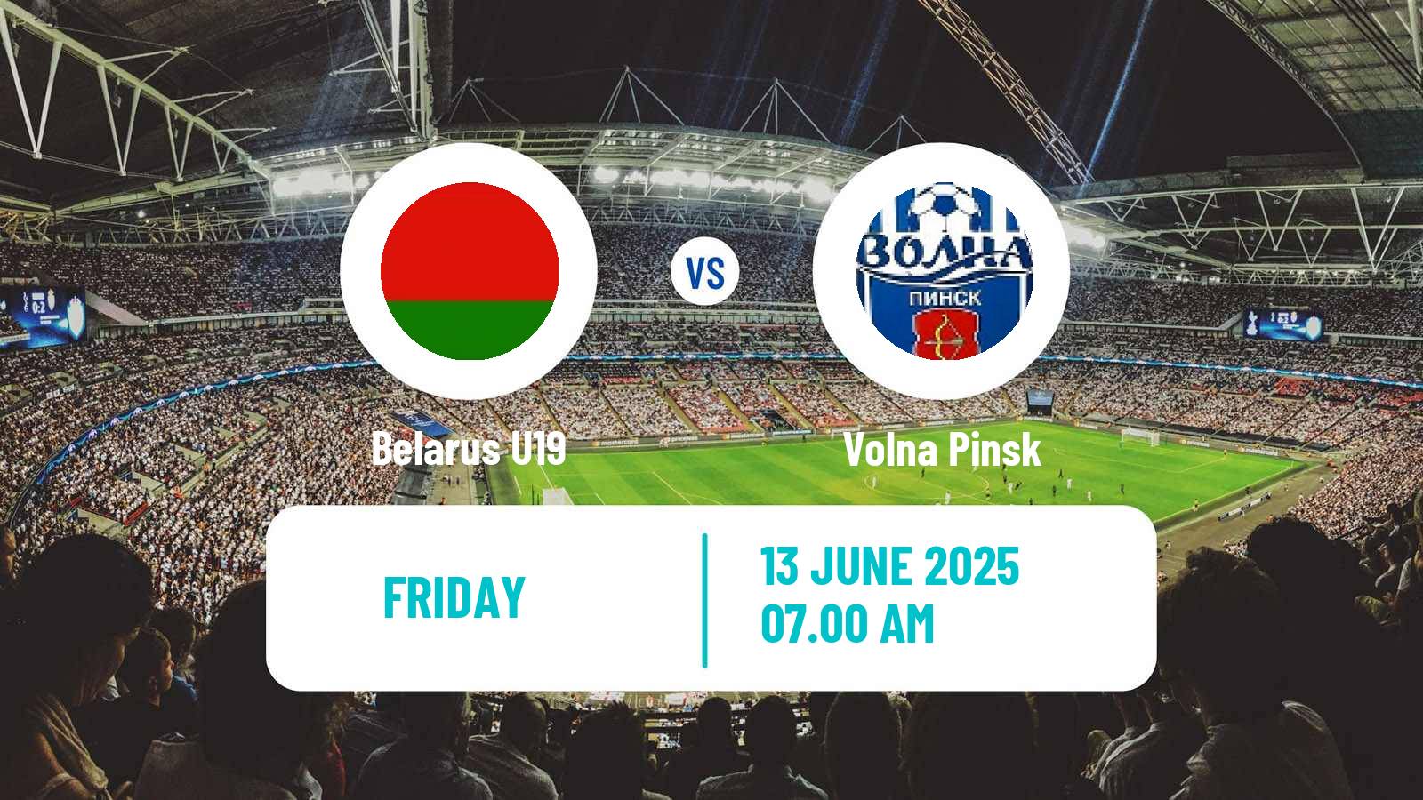 Soccer Belarusian Pershaya Liga Belarus U19 - Volna Pinsk