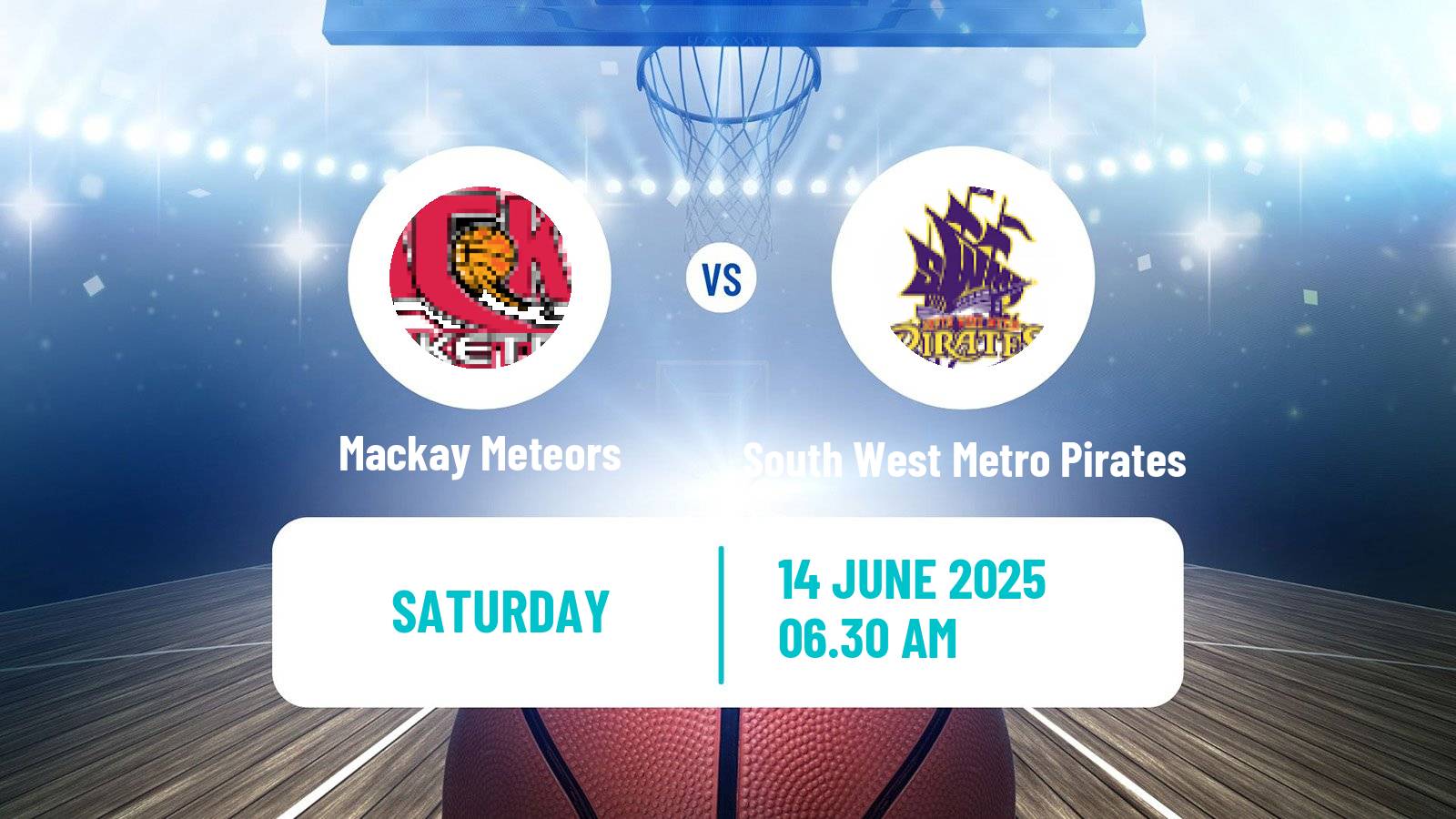 Basketball Australian NBL1 North Mackay Meteors - South West Metro Pirates