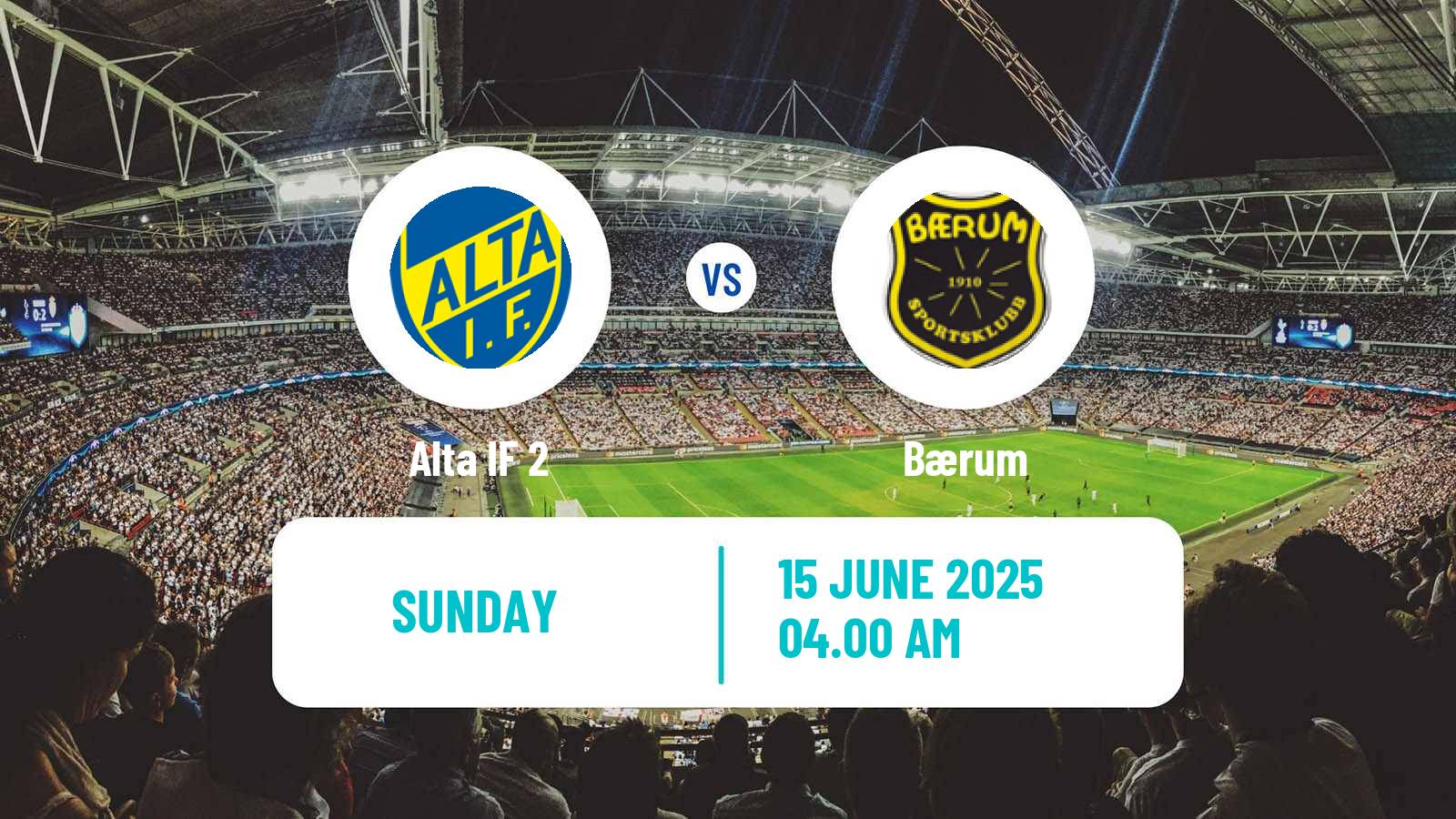 Soccer Norwegian Division 3 - Group 1 Alta 2 - Bærum