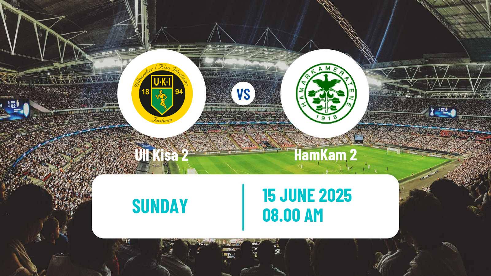 Soccer Norwegian Division 3 - Group 3 Ull Kisa 2 - HamKam 2