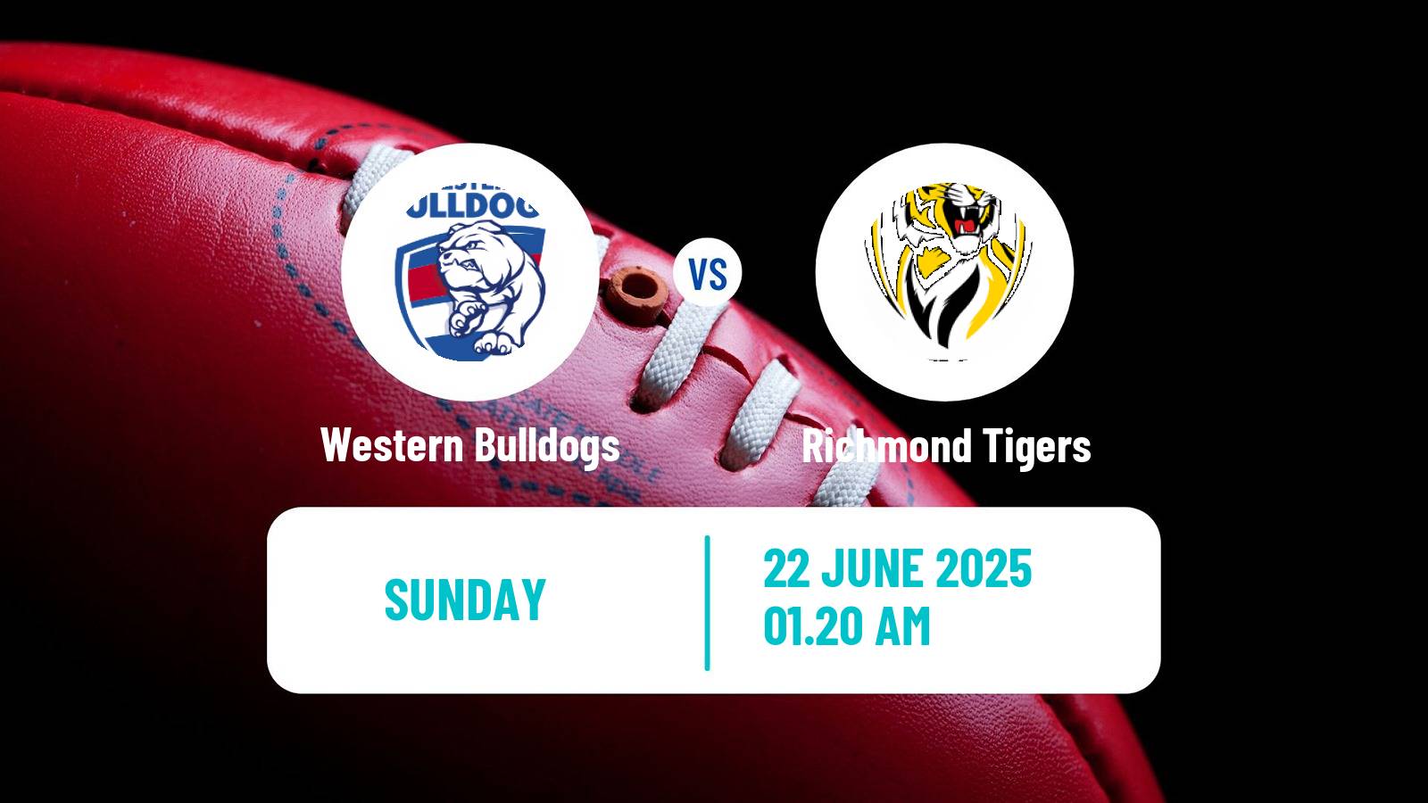 Aussie rules AFL Western Bulldogs - Richmond Tigers