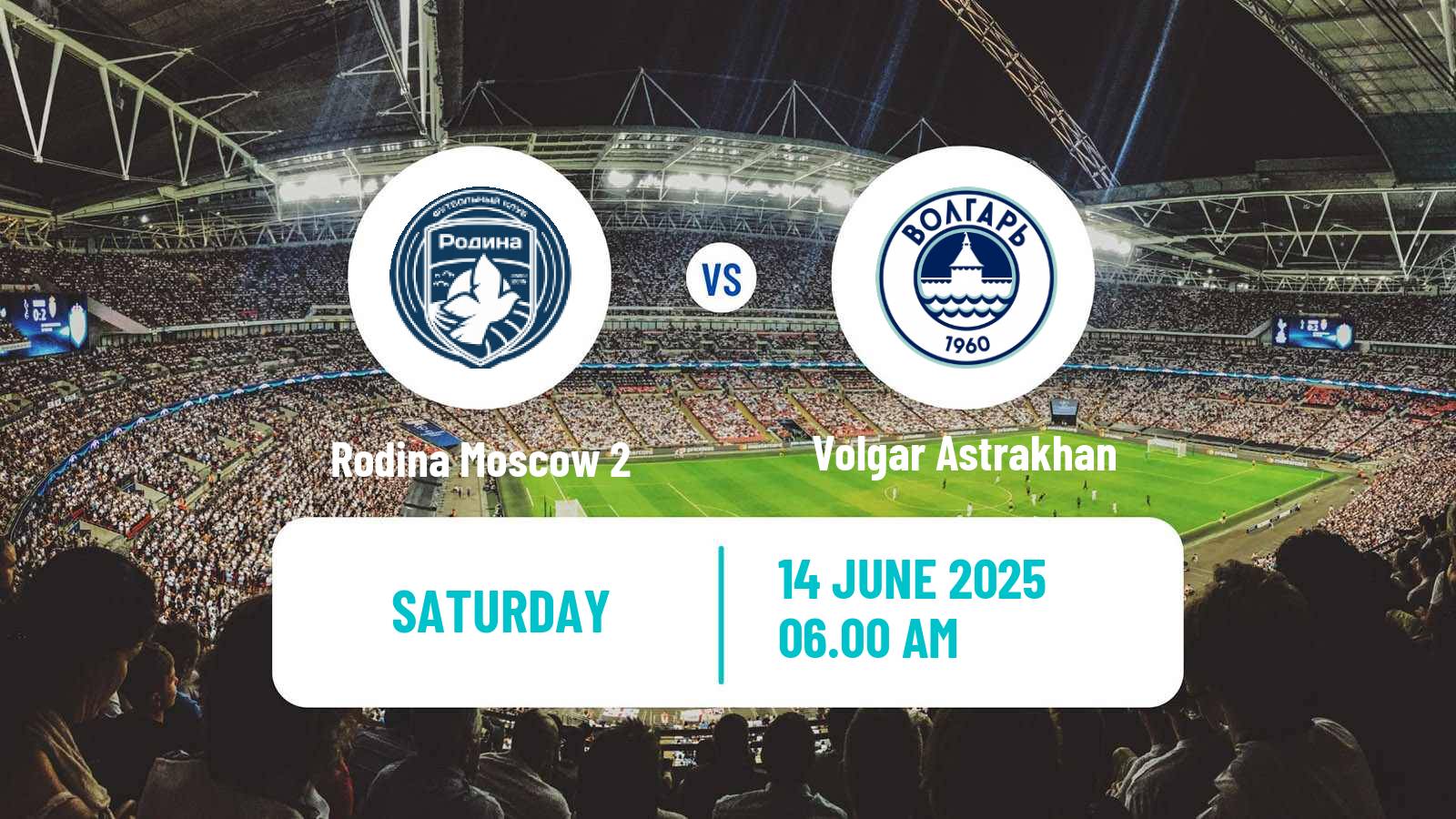 Soccer Russian FNL 2 Division A Gold Rodina Moscow 2 - Volgar Astrakhan