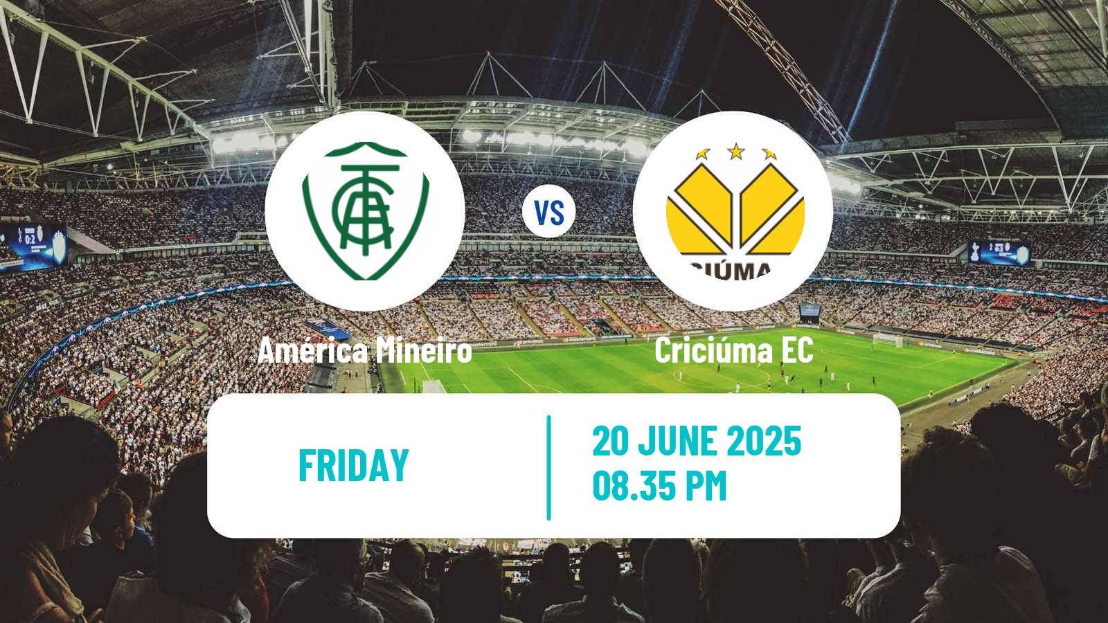 Soccer Brazilian Serie B América Mineiro - Criciúma