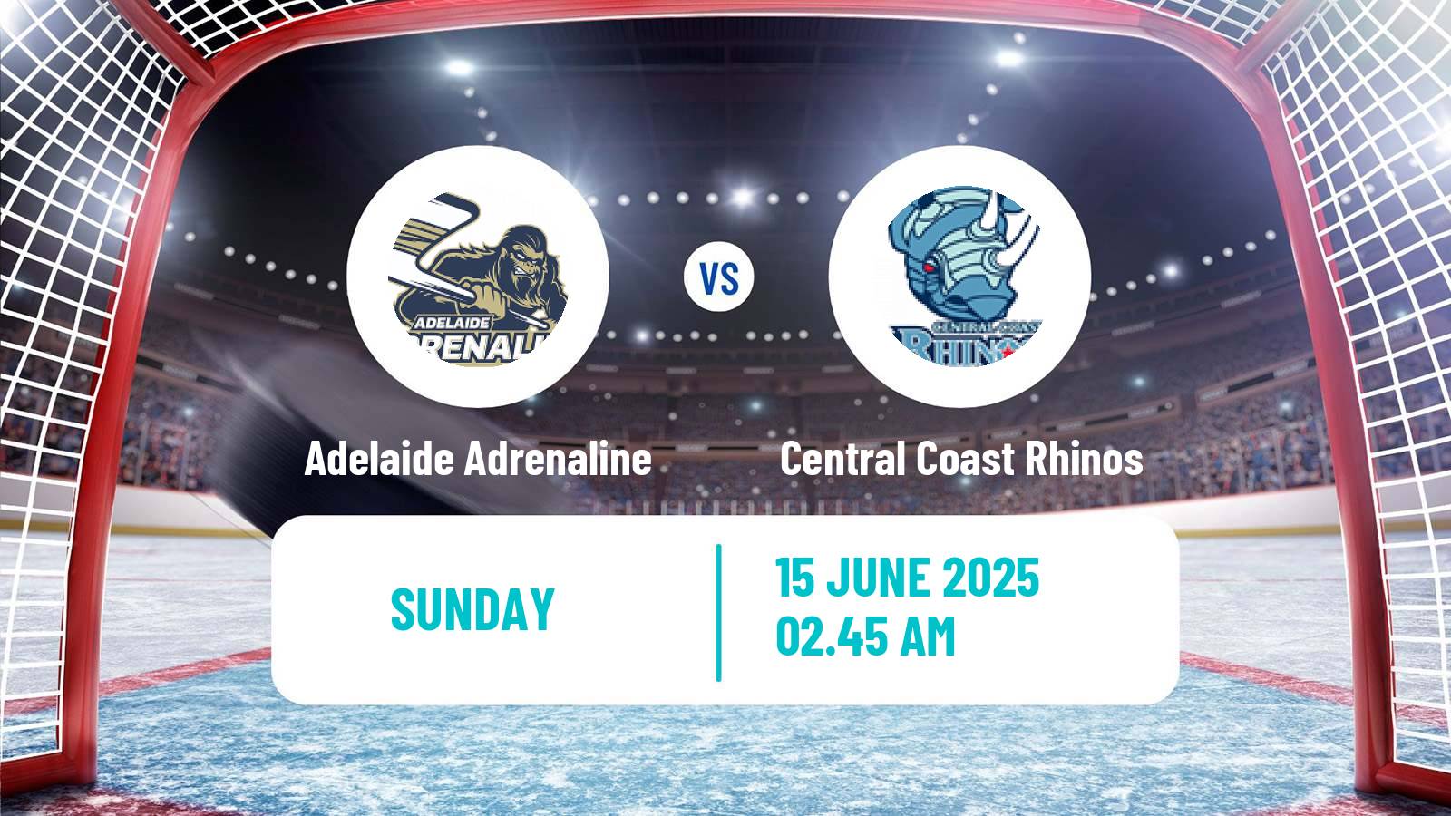 Hockey Australian Ice Hockey League Adelaide Adrenaline - Central Coast Rhinos