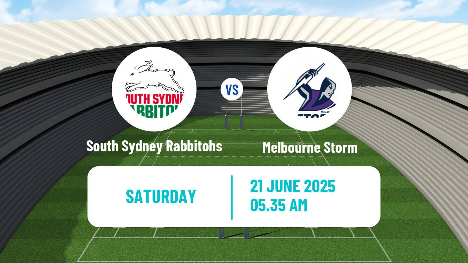 Rugby league Australian NRL South Sydney Rabbitohs - Melbourne Storm