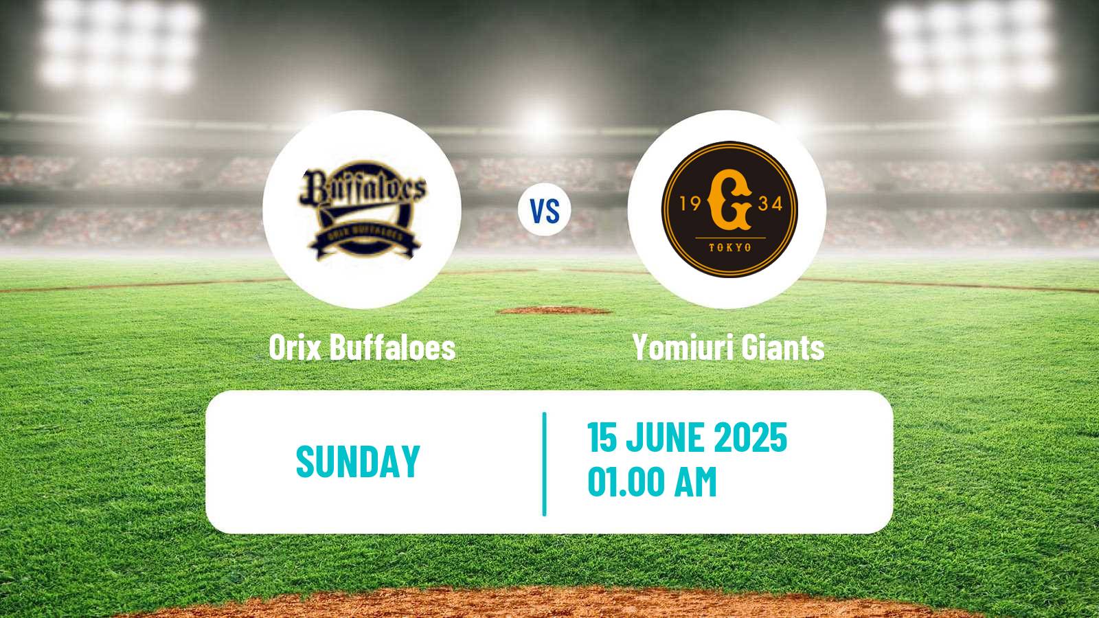 Baseball NPB Orix Buffaloes - Yomiuri Giants