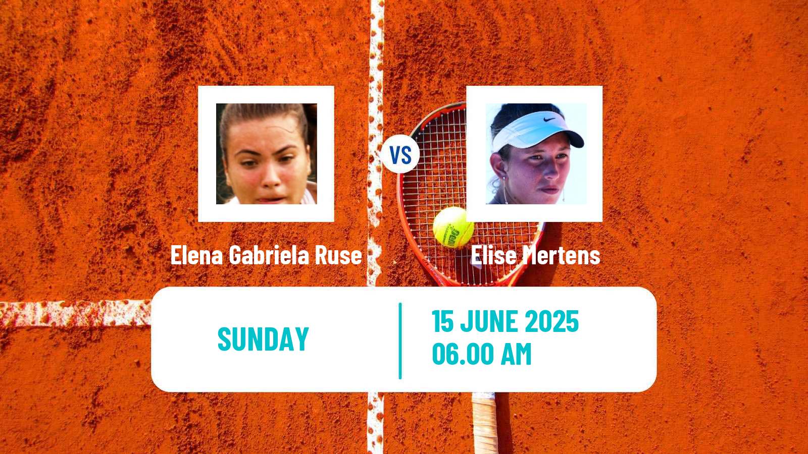 Tennis WTA Hertogenbosch Elena Gabriela Ruse - Elise Mertens