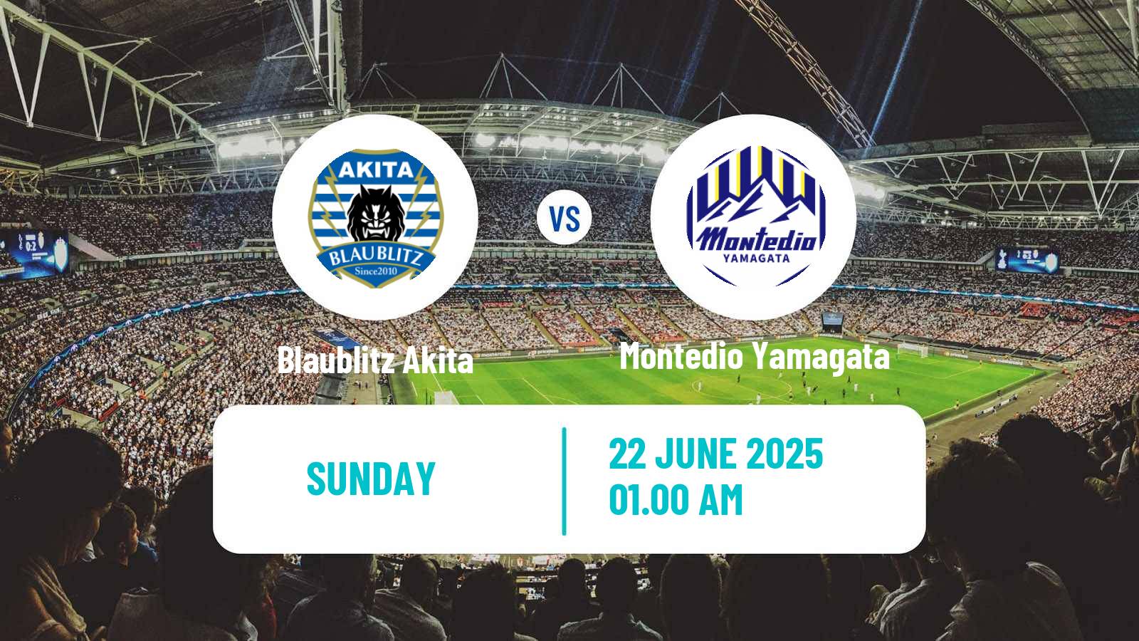 Soccer Japan J2 League Blaublitz Akita - Montedio Yamagata