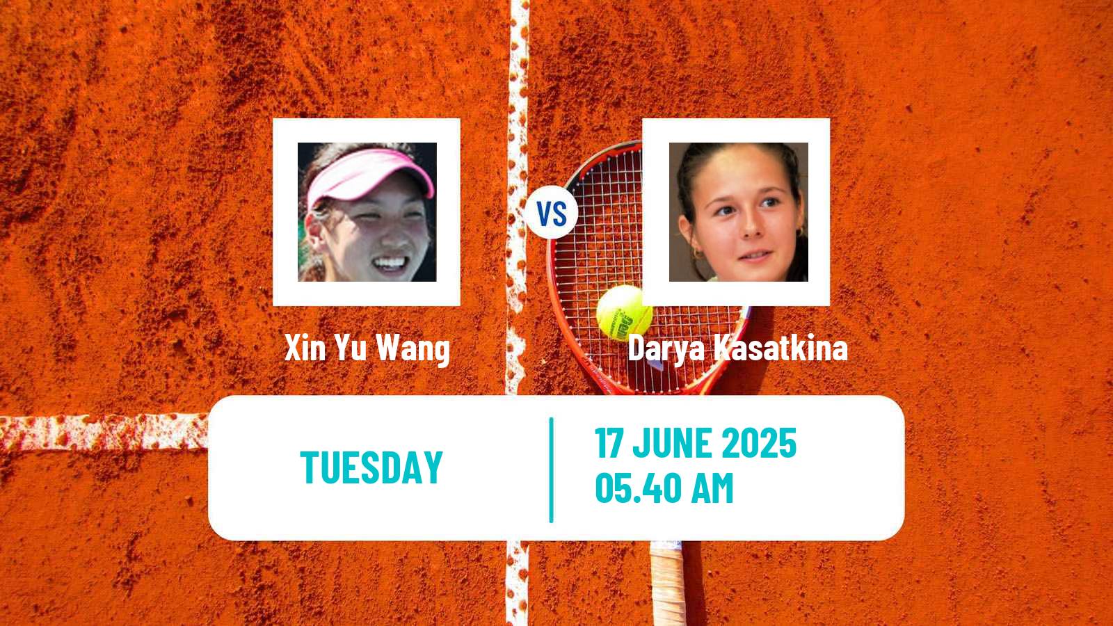 Tennis WTA Berlin Xin Yu Wang - Darya Kasatkina