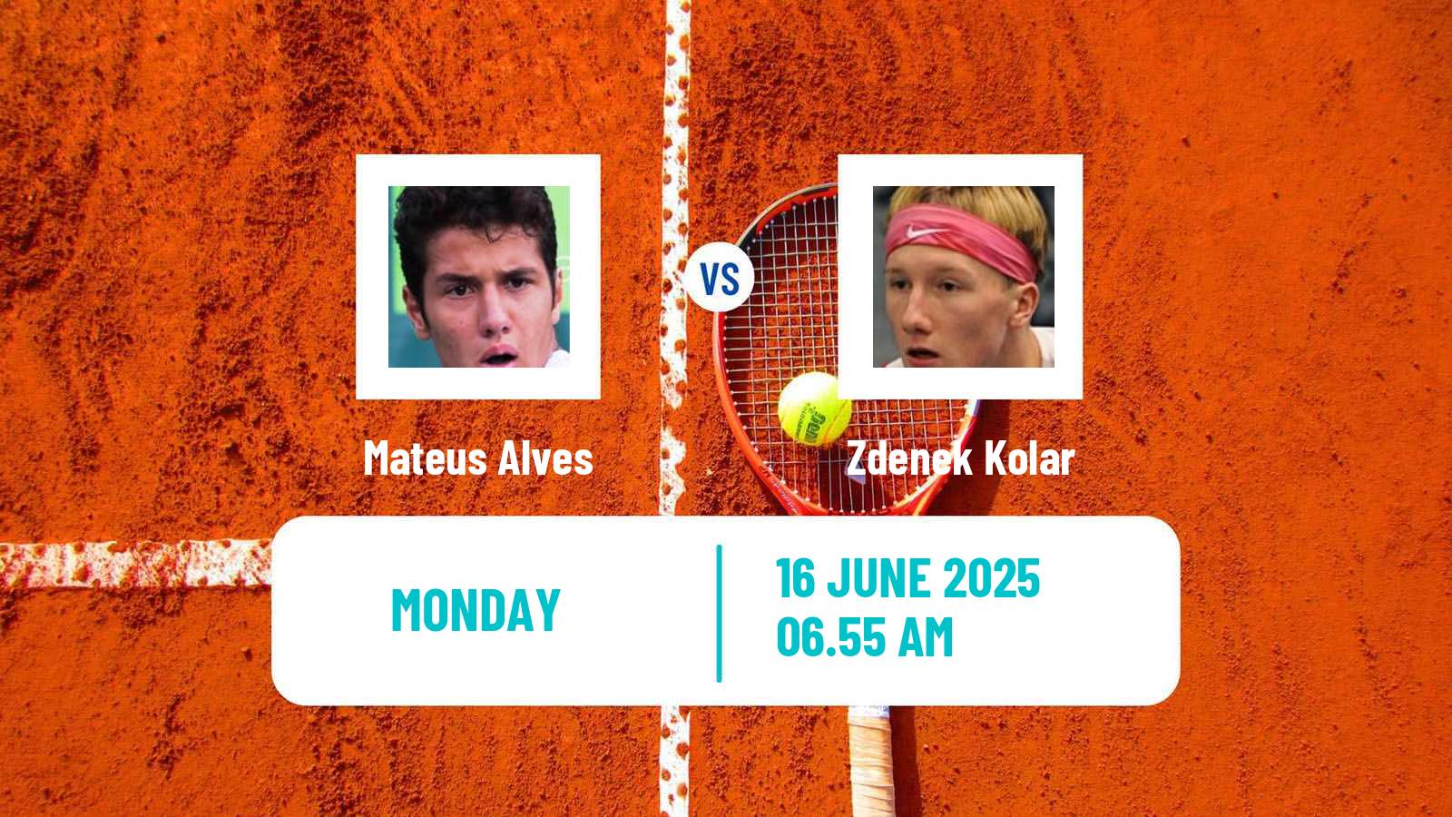 Tennis Poznan Challenger Men Mateus Alves - Zdenek Kolar