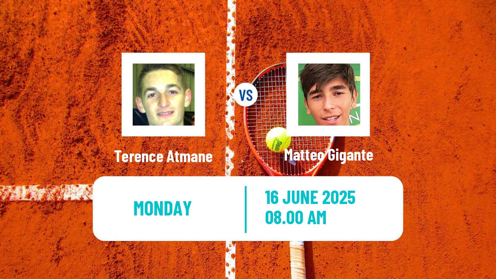 Tennis Nottingham Challenger Men Terence Atmane - Matteo Gigante