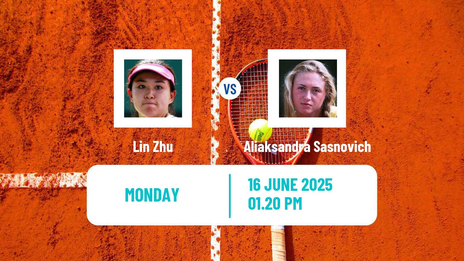 Tennis WTA Nottingham Lin Zhu - Aliaksandra Sasnovich