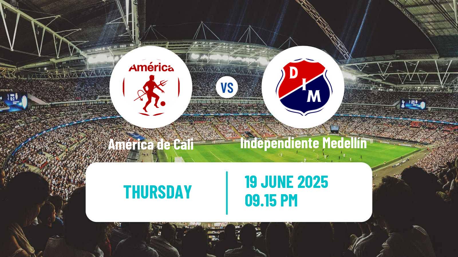 Soccer Colombian Primera A América de Cali - Independiente Medellín