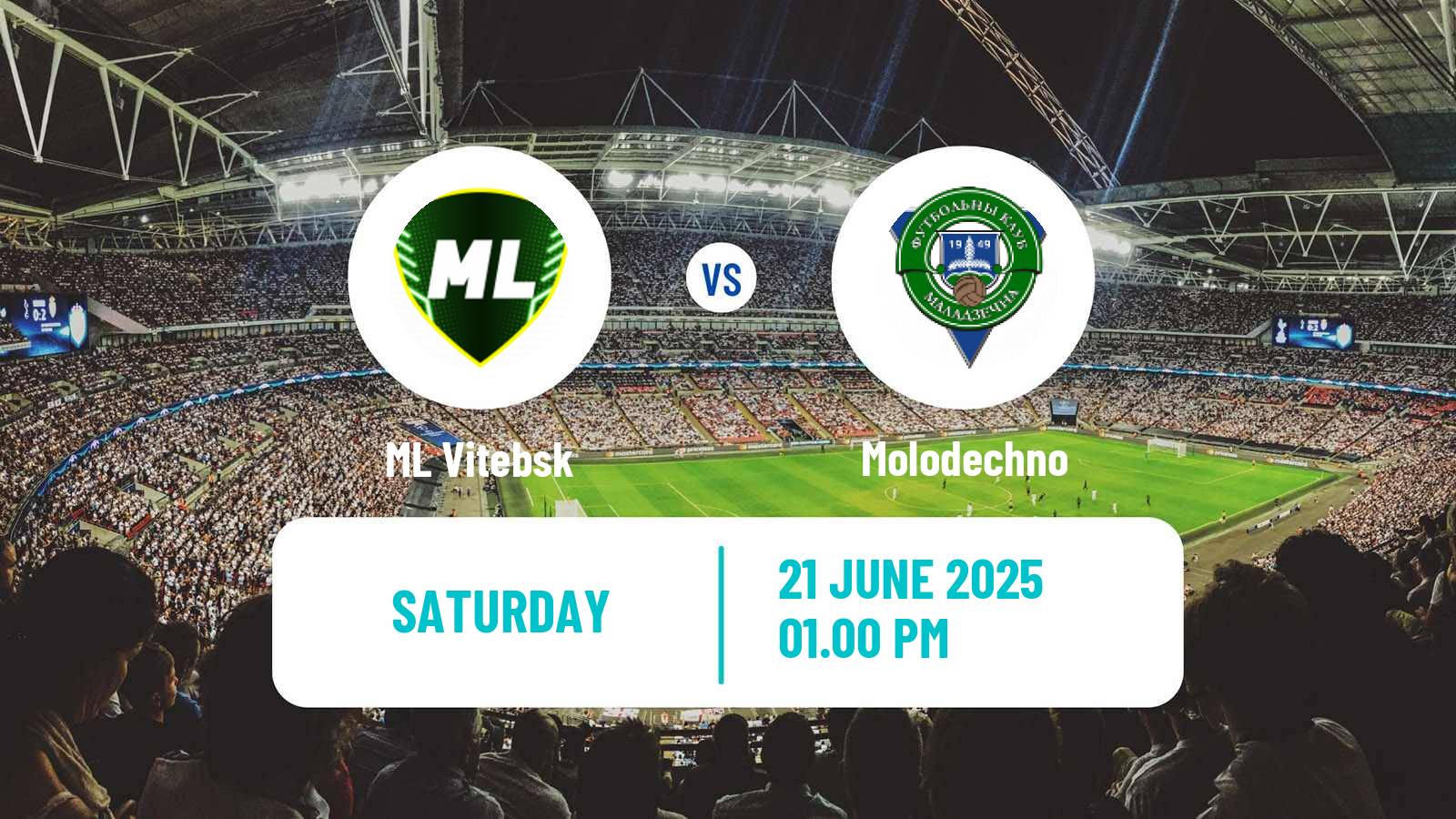 Soccer Belarusian Vysshaya Liga ML Vitebsk - Molodechno