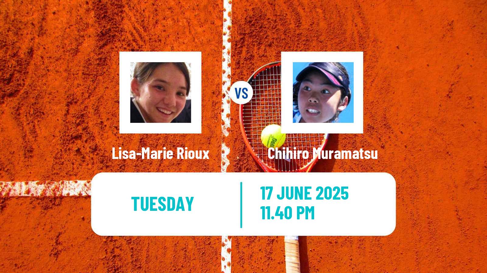 Tennis ITF W35 Taipei Women Lisa-Marie Rioux - Chihiro Muramatsu