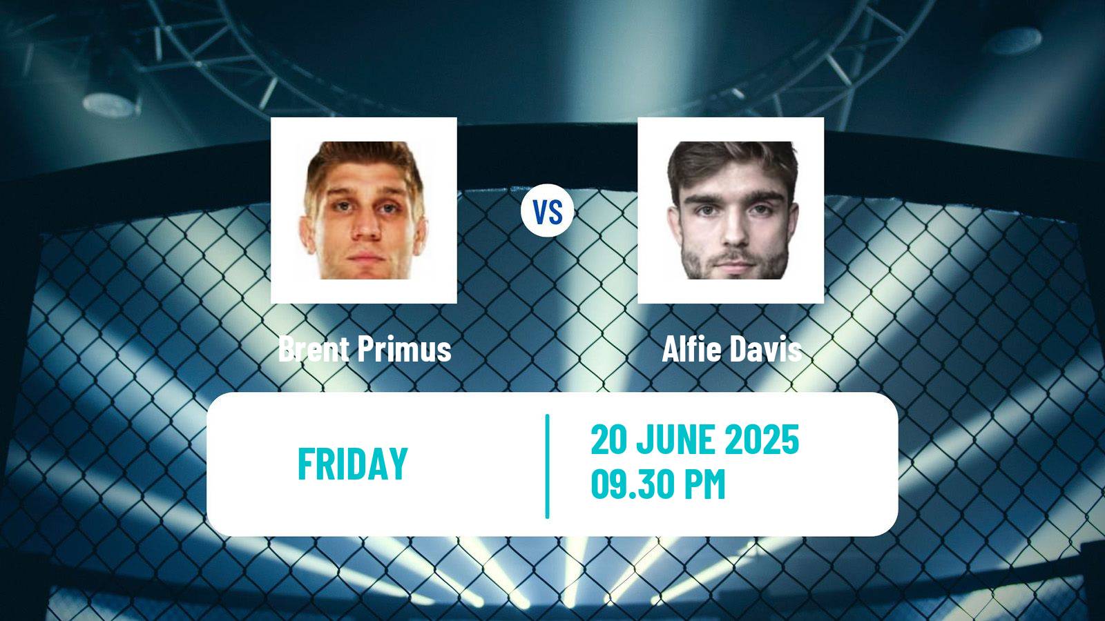 MMA Lightweight Pfl Tournament Men Brent Primus - Alfie Davis