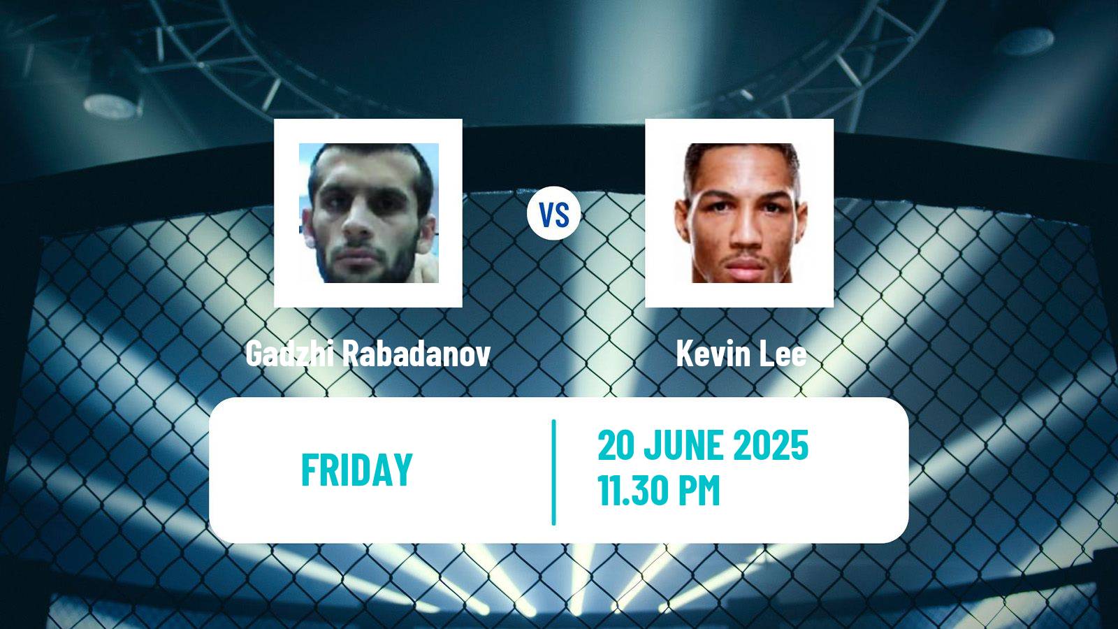 MMA Lightweight Pfl Tournament Men Gadzhi Rabadanov - Kevin Lee