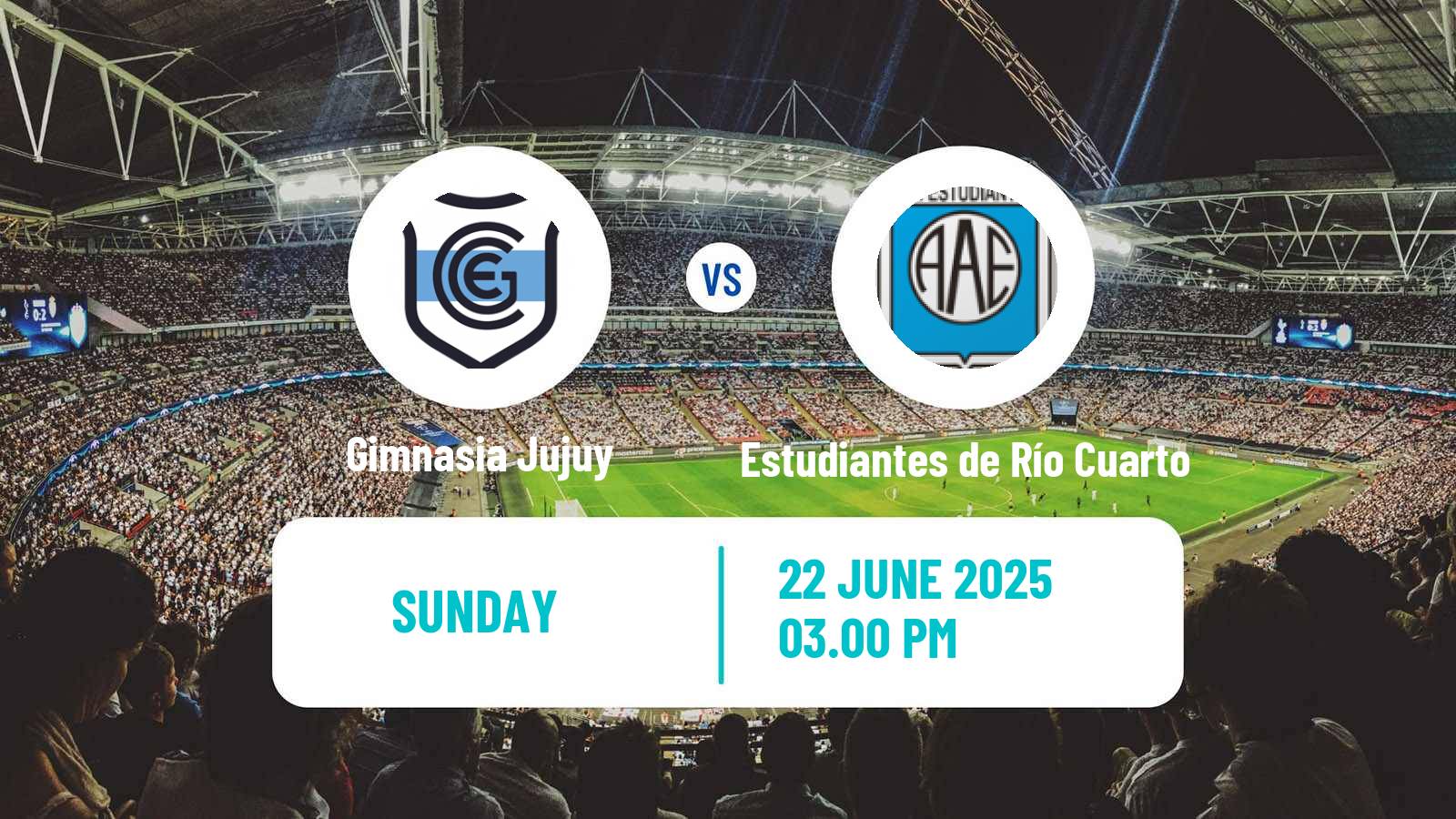 Soccer Argentinian Primera Nacional Gimnasia Jujuy - Estudiantes de Río Cuarto