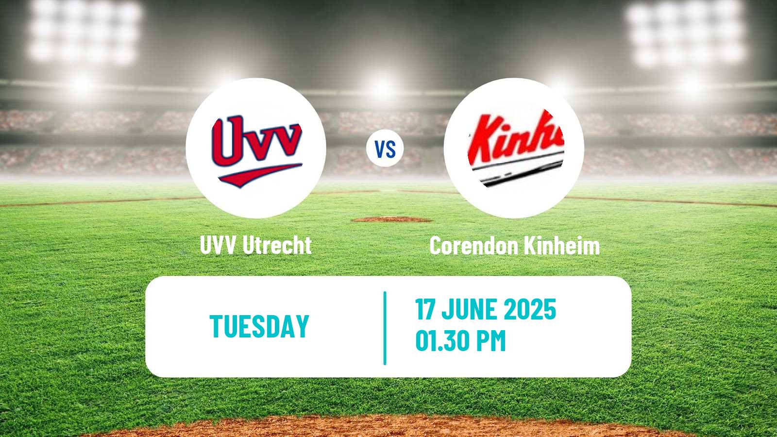 Baseball Dutch Hoofdklasse Baseball UVV Utrecht - Corendon Kinheim