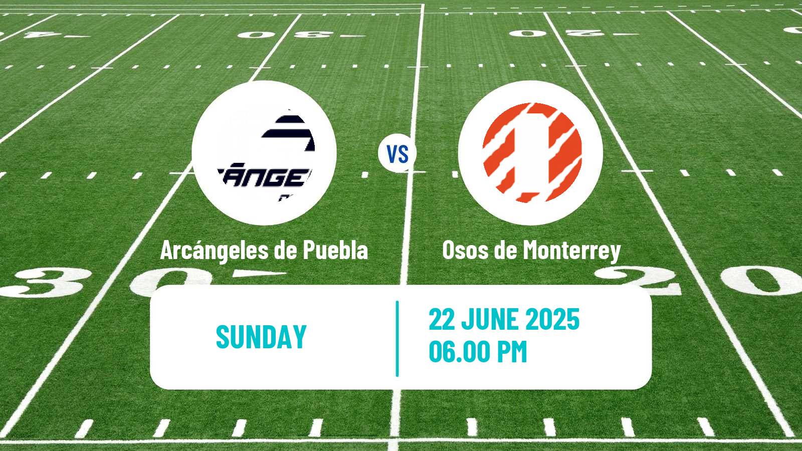American football Mexican LFA Arcángeles de Puebla - Osos de Monterrey