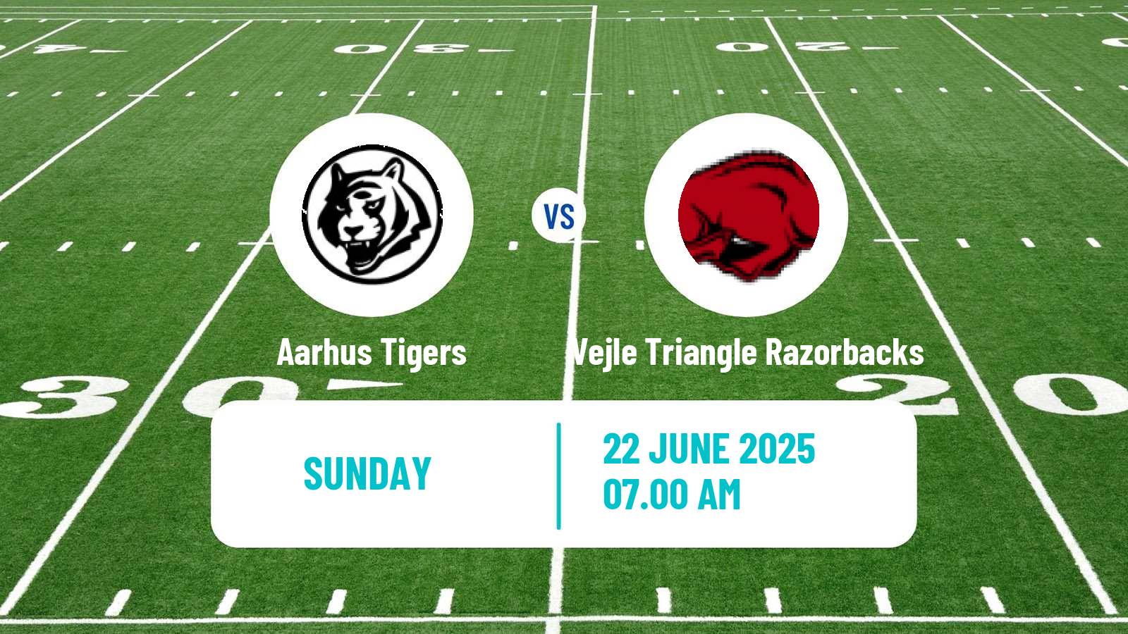 American football Danish National Ligaen American Football Aarhus Tigers - Vejle Triangle Razorbacks