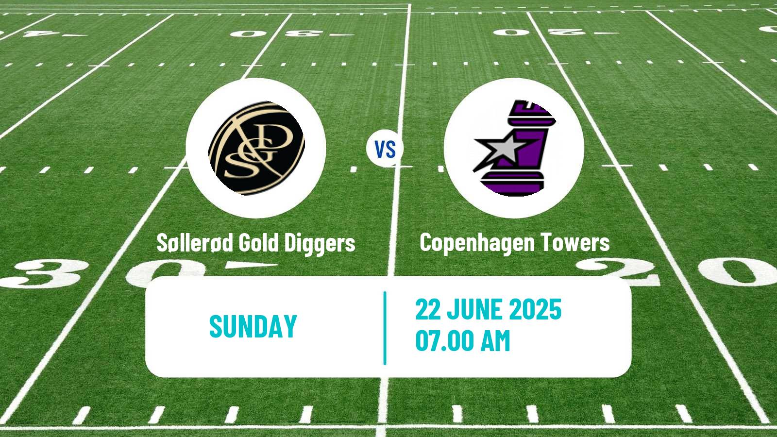 American football Danish National Ligaen American Football Søllerød Gold Diggers - Copenhagen Towers