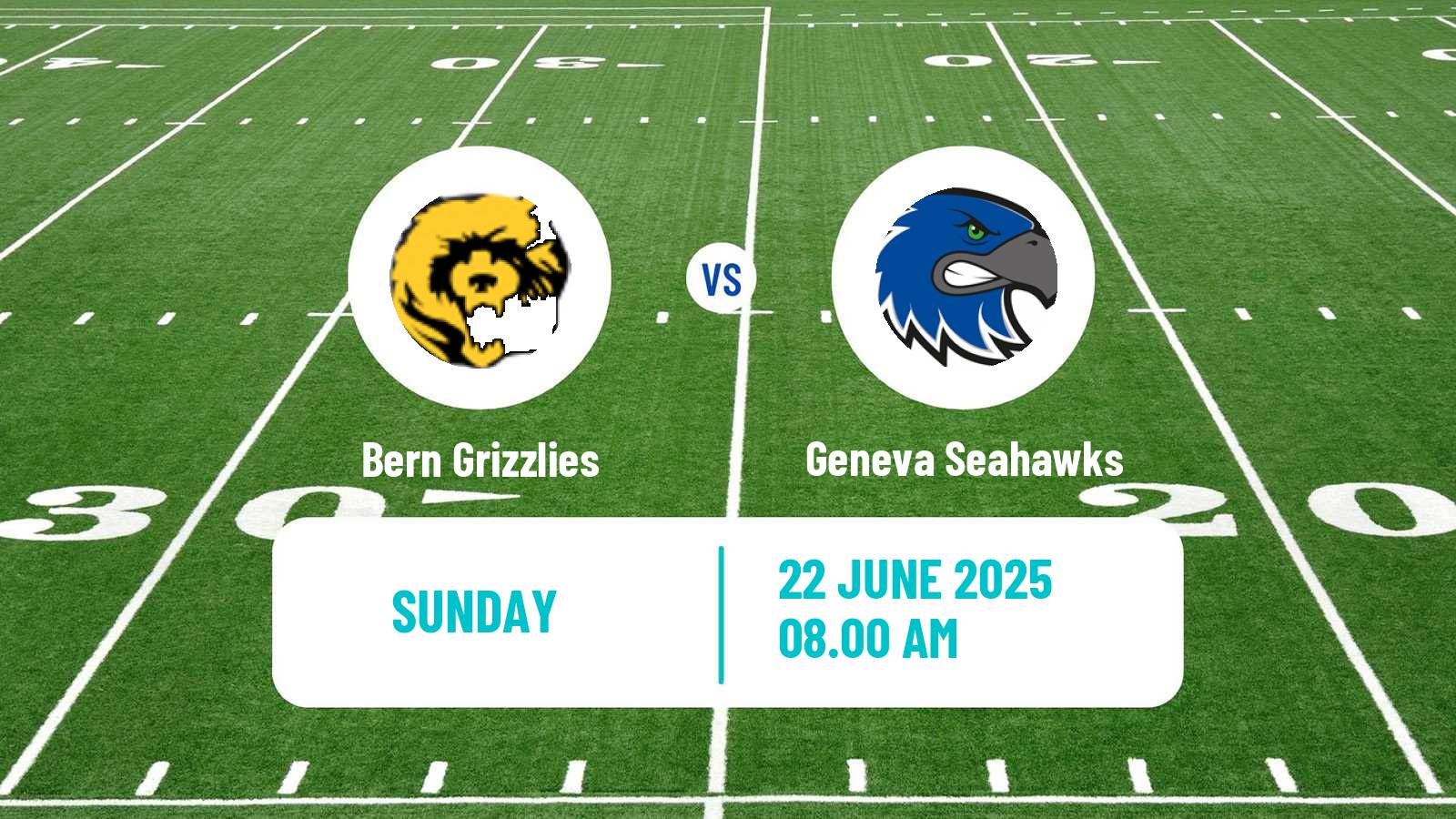 American football Swiss NLA American Football Bern Grizzlies - Geneva Seahawks