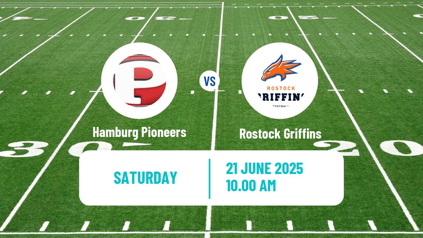 American football German GFL 2 Hamburg Pioneers - Rostock Griffins