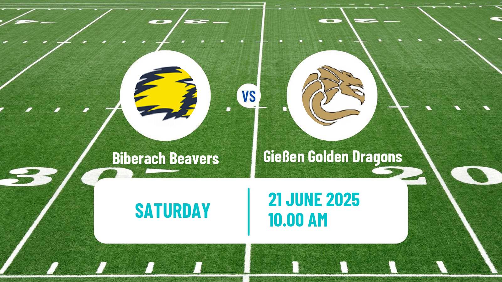 American football German GFL 2 Biberach Beavers - Gießen Golden Dragons