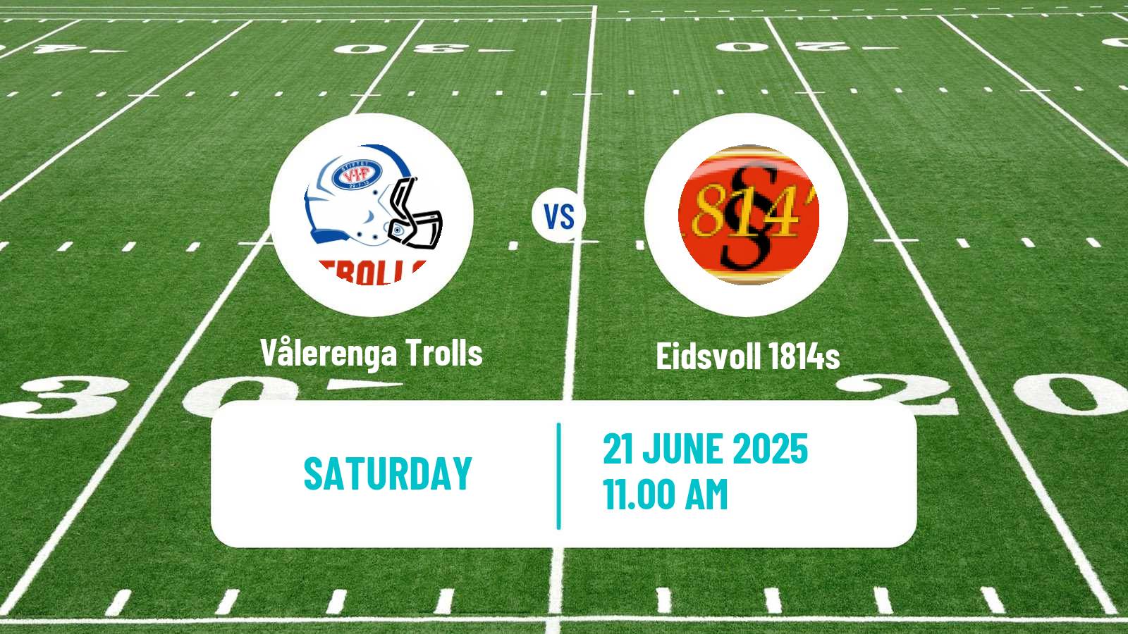 American football Norwagein Eliteserien American Football Vålerenga Trolls - Eidsvoll 1814s
